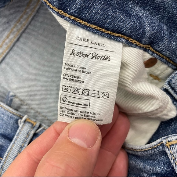 & Other Stories Jeans Womens Size 26 Blue High Rise Straight Leg Jeans - Picture 4 of 10